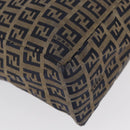 FENDI Zucchino Canvas Tote Bag Navy Auth yk16382-11