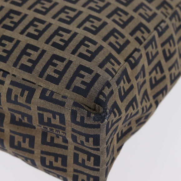 FENDI Zucchino Canvas Tote Bag Navy Auth yk16382