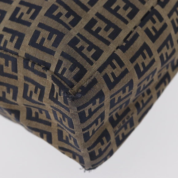 FENDI Zucchino Canvas Tote Bag Navy Auth yk16382