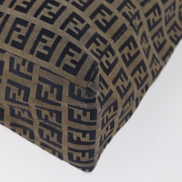 FENDI Zucchino Canvas Tote Bag Navy Auth yk16382