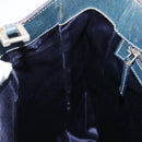 FENDI Zucchino Canvas Tote Bag Navy Auth yk16382-18