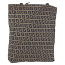 FENDI Zucchino Canvas Tote Bag Navy Auth yk16382-1