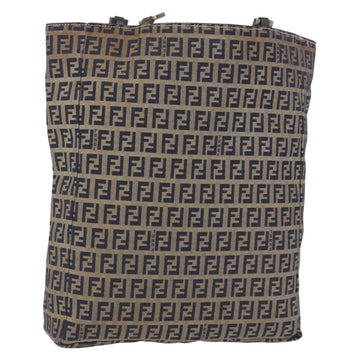 FENDI Zucchino Canvas Tote Bag Navy Auth yk16382