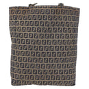 FENDI Zucchino Canvas Tote Bag Navy Auth yk16382-2