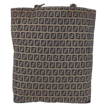 FENDI Zucchino Canvas Tote Bag Navy Auth yk16382 - 0
