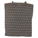 FENDI Zucchino Canvas Tote Bag Navy Auth yk16382-3