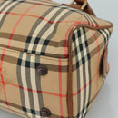 Burberrys Nova Check Hand Bag Canvas Beige Auth yk16410-9