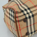 Burberrys Nova Check Hand Bag Canvas Beige Auth yk16410-14