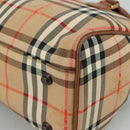 Burberrys Nova Check Hand Bag Canvas Beige Auth yk16410-15