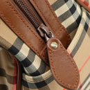 Burberrys Nova Check Hand Bag Canvas Beige Auth yk16410-10