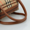 Burberrys Nova Check Hand Bag Canvas Beige Auth yk16410-7