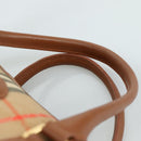 Burberrys Nova Check Hand Bag Canvas Beige Auth yk16410-8