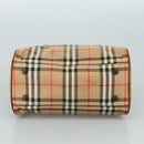 Burberrys Nova Check Hand Bag Canvas Beige Auth yk16410-5