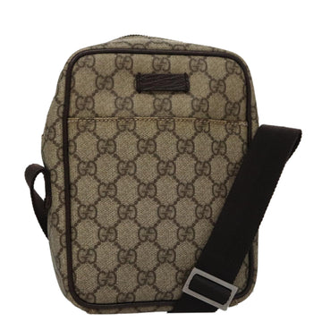 GUCCI GG Canvas Shoulder Bag Coated Canvas Beige Auth yk16428