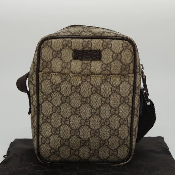 GUCCI GG Canvas Shoulder Bag Coated Canvas Beige Auth yk16428