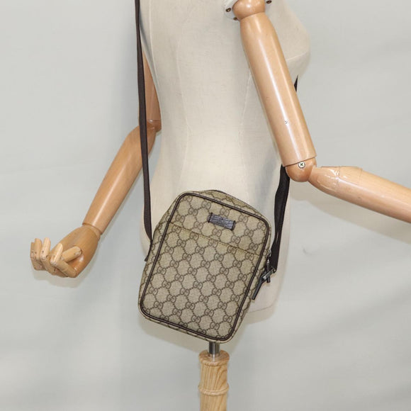 GUCCI GG Canvas Shoulder Bag Coated Canvas Beige Auth yk16428