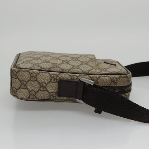GUCCI GG Canvas Shoulder Bag Coated Canvas Beige Auth yk16428