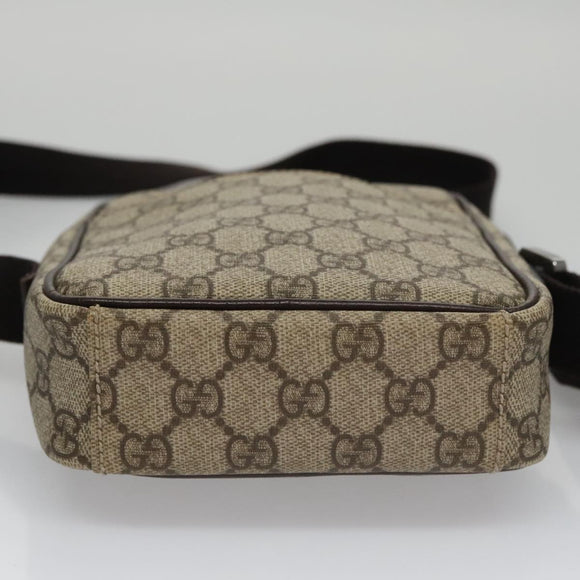 GUCCI GG Canvas Shoulder Bag Coated Canvas Beige Auth yk16428