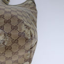 GUCCI GG Crystal Tote Bag Coated Canvas Beige Gold Auth yk16444-15
