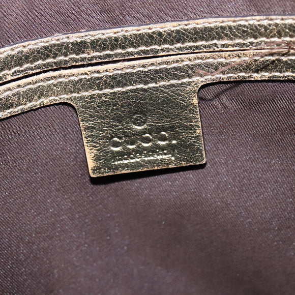 GUCCI GG Crystal Tote Bag Coated Canvas Beige Gold Auth yk16444