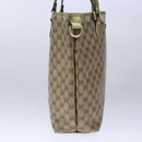 GUCCI GG Crystal Tote Bag Coated Canvas Beige Gold Auth yk16444-3