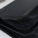 CHANEL Matelasse Turn Lock Chain Hand Bag Leather 2way Navy Gold CC Auth yk16451-17