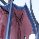 CHANEL Matelasse Turn Lock Chain Hand Bag Leather 2way Navy Gold CC Auth yk16451-29