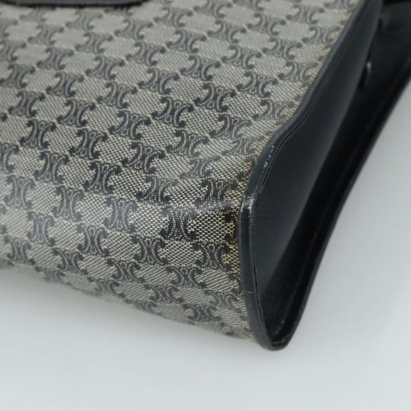 CELINE Macadam Canvas Shoulder Bag Coated Canvas Navy Auth yk16460