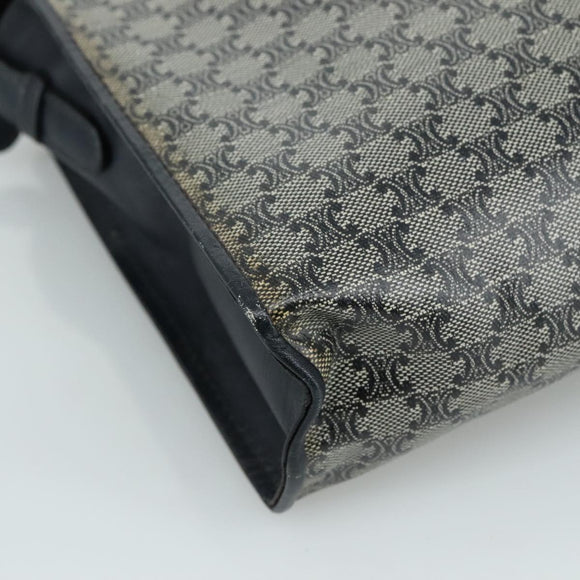 CELINE Macadam Canvas Shoulder Bag Coated Canvas Navy Auth yk16460