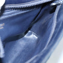 CELINE Macadam Canvas Shoulder Bag Coated Canvas Navy Auth yk16460-19