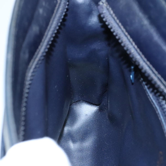 CELINE Macadam Canvas Shoulder Bag Coated Canvas Navy Auth yk16460