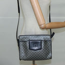CELINE Macadam Canvas Shoulder Bag Coated Canvas Navy Auth yk16460-22