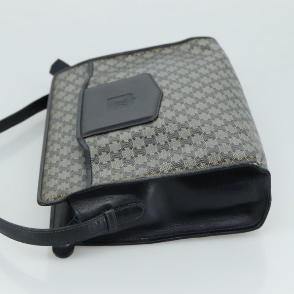 CELINE Macadam Canvas Shoulder Bag Coated Canvas Navy Auth yk16460