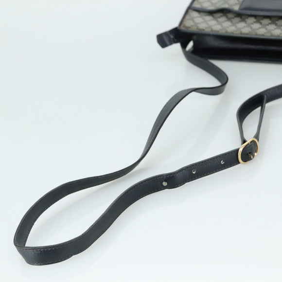 CELINE Macadam Canvas Shoulder Bag Coated Canvas Navy Auth yk16460
