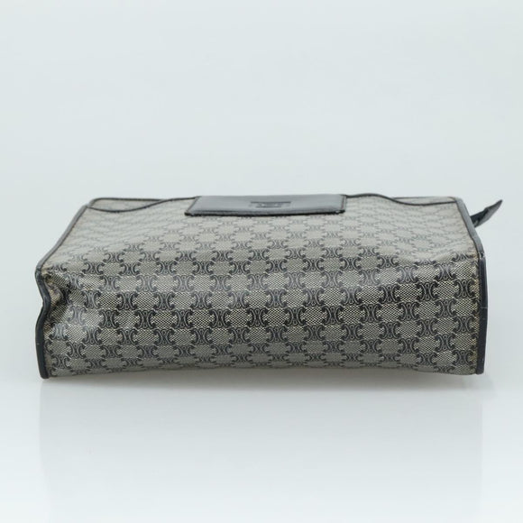 CELINE Macadam Canvas Shoulder Bag Coated Canvas Navy Auth yk16460