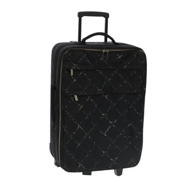 CHANEL New Travel Line Suitcase Nylon Black CC Auth yk16489