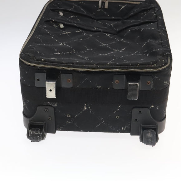 CHANEL New Travel Line Suitcase Nylon Black CC Auth yk16489
