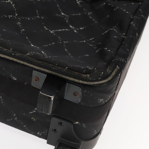 CHANEL New Travel Line Suitcase Nylon Black CC Auth yk16489