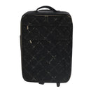 CHANEL New Travel Line Suitcase Nylon Black CC Auth yk16489-13