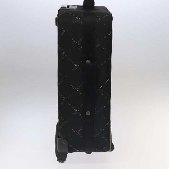 CHANEL New Travel Line Suitcase Nylon Black CC Auth yk16489