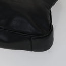 GUCCI Bamboo Hand Bag Leather 2way Black Gold Auth yk16493-9