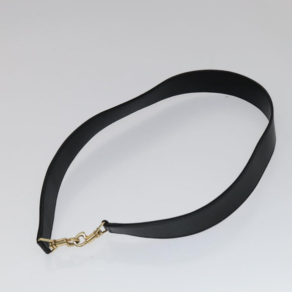 GUCCI Bamboo Hand Bag Leather 2way Black Gold Auth yk16493