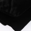 CHANEL Chain Camelia Shoulder Bag Velor Leather Black Silver CC Auth yk16500-17