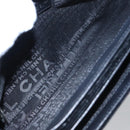 CHANEL Chain Camelia Shoulder Bag Velor Leather Black Silver CC Auth yk16500-10