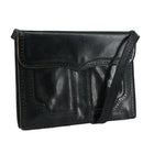SAINT LAURENT Shoulder Bag Leather Black Auth yk16514-1