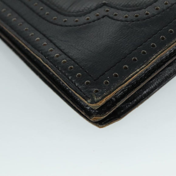 SAINT LAURENT Shoulder Bag Leather Black Auth yk16514