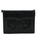 SAINT LAURENT Shoulder Bag Leather Black Auth yk16514-13