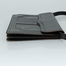 SAINT LAURENT Shoulder Bag Leather Black Auth yk16514-3