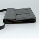 SAINT LAURENT Shoulder Bag Leather Black Auth yk16514-4