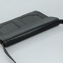 SAINT LAURENT Shoulder Bag Leather Black Auth yk16514-6